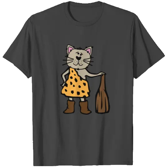 Cat Stone Age Caveman T Shirts