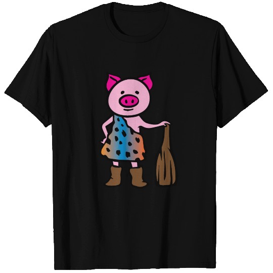 Pig Stone Age Caveman T Shirts