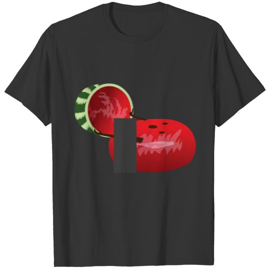 Watermelon peeled Fruit Funny T Shirts