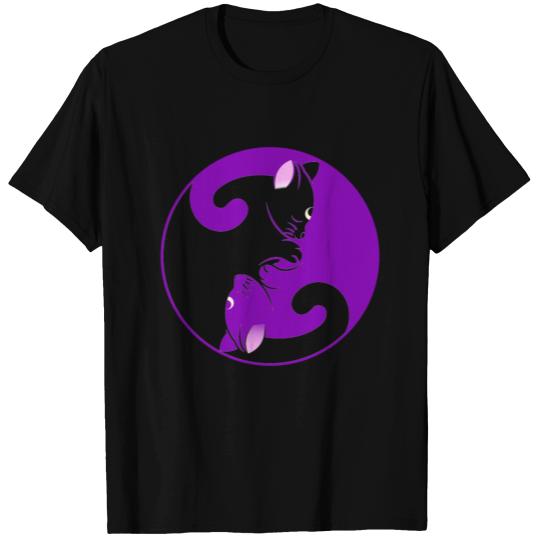 cat ying yang T Shirts
