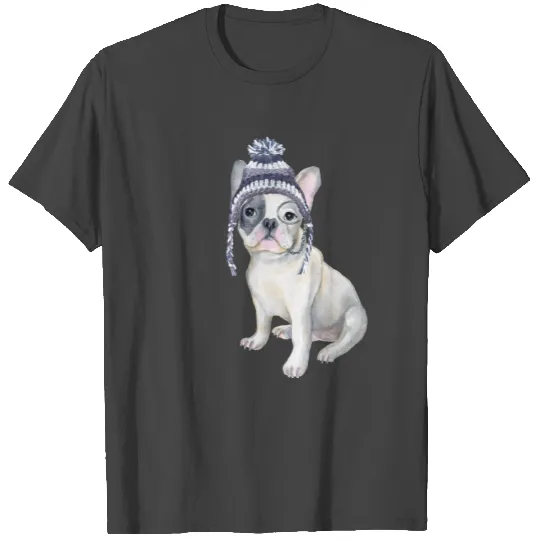 Frenchie French Bulldog Toque Beanie monocle Dogs T Shirts