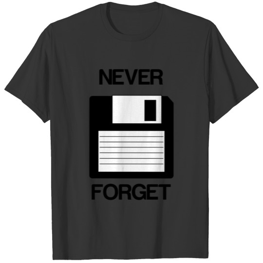 Never forget t-shirt design: Floppy disk T-shirt