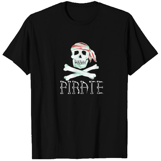 Pirate Skull and Crossbones Jolly Roger T Shirts
