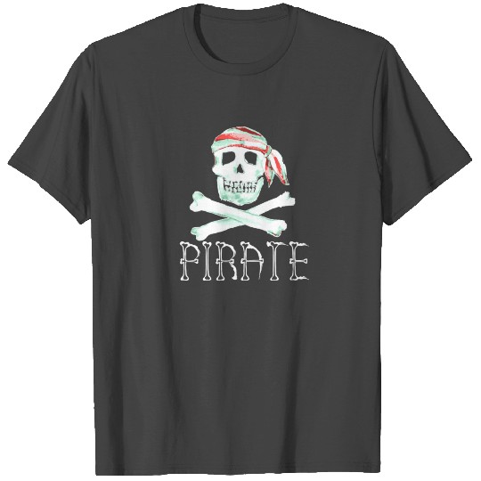Pirate Skull and Crossbones Jolly Roger T Shirts