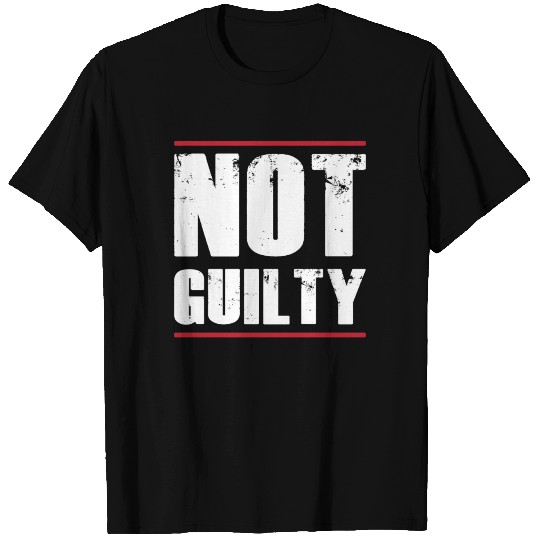 Not Guilty T Shirts Funny Distressed Jail Prisoner