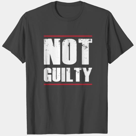 Not Guilty T Shirts Funny Distressed Jail Prisoner