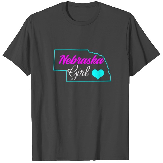 Cute Nebraska Girl design T Shirts