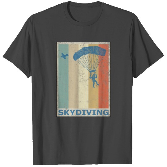 Retro Vintage Style Skydiver Skydiving Sports T Shirts
