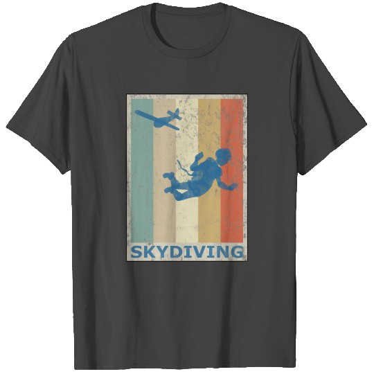 Retro Vintage Style Skydiver Skydiving Sports T Shirts