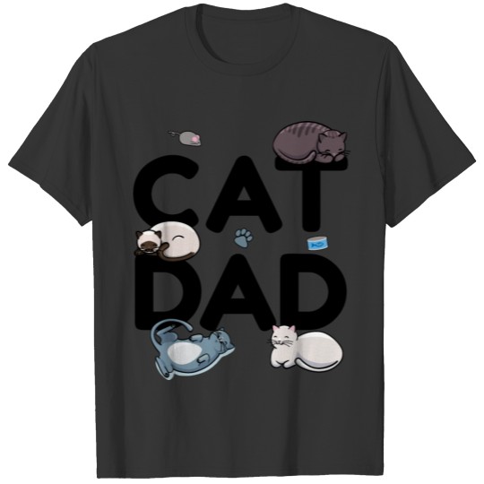 Cat Dad - Cat Cats Man Papa Pussycat Meow T-shirt