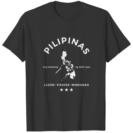 Pilipinas Map of the country proud filipino T-shirt