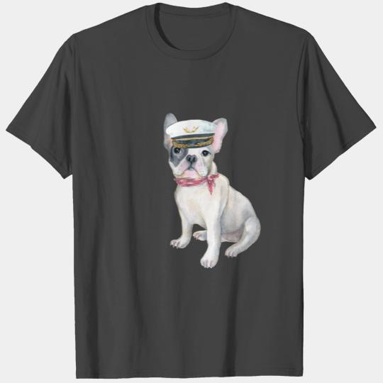 Frenchie French Bulldog Bandana Bow Captains Hat T Shirts