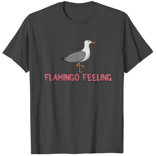 Seagull Loves Flamingo Feeling Gift T Shirts