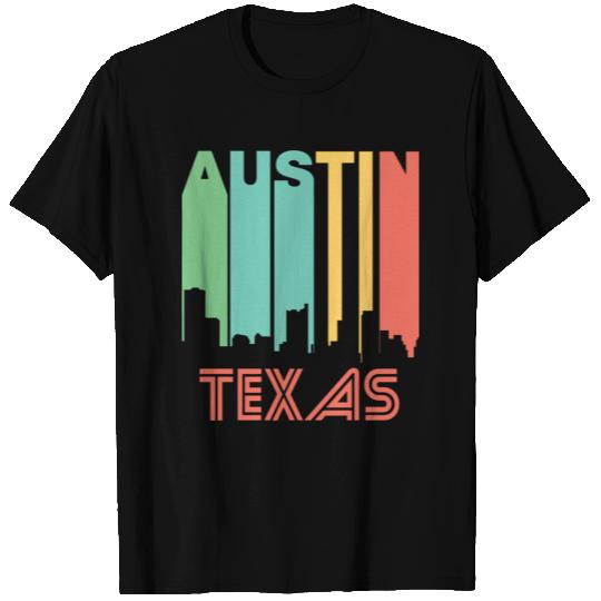 City - retro 1970's style austin texas skyline T Shirts