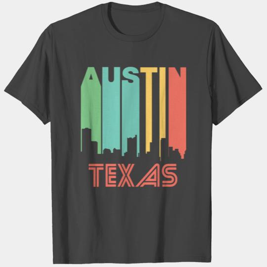 City - retro 1970's style austin texas skyline T Shirts