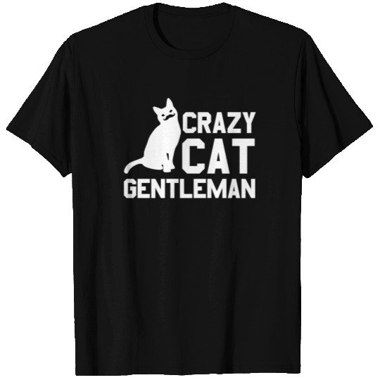 Crazy Cat Gentleman T Shirts