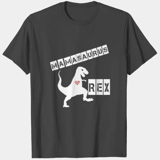 Mamasaurus Rex T Shirts Cute Dinosaur Mom daughter t