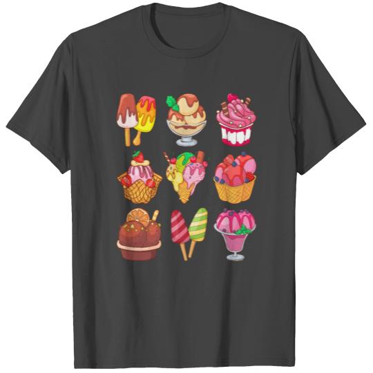 Icecream Gelato Sundae Summer Sherbet Food T Shirts