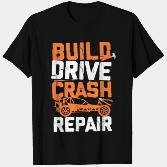RC Race Car BUILD. DRIVE. CRASH Remote Control T Shirts
