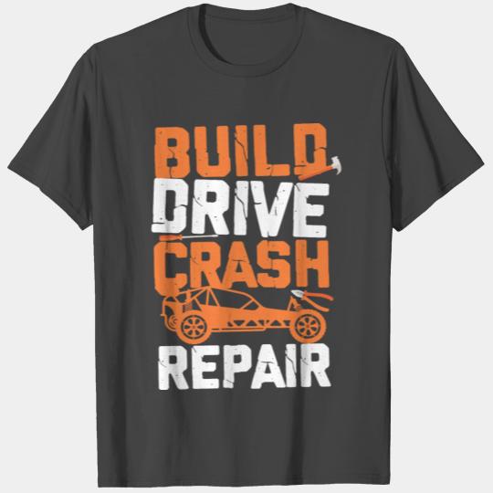 RC Race Car BUILD. DRIVE. CRASH Remote Control T Shirts