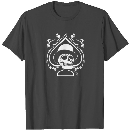 Totenkopf Zylinder Skull Pik Poker Ace Topper Bike T Shirts