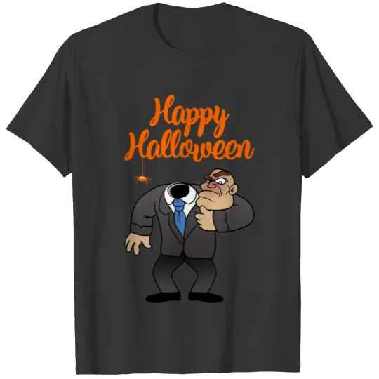 Happy Halloween Spider Man without Head Monster T Shirts