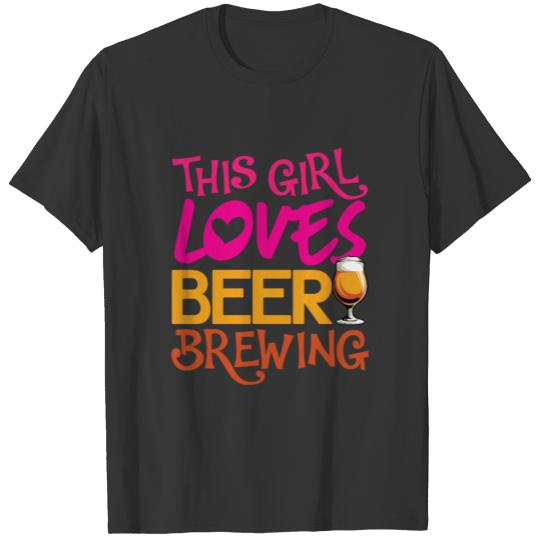 This Girl Loves Beer Brewing T-shirt