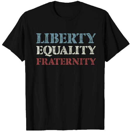 Vintage Liberty Equality Fraternity Bastille Day T T Shirts