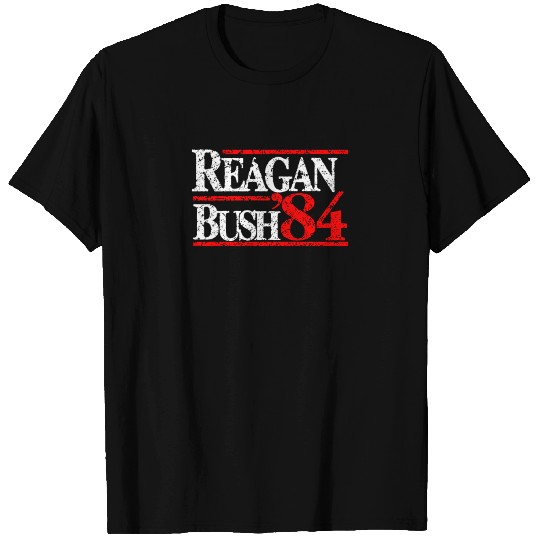 Reagan Bush 84 Funny Logo T Shirts