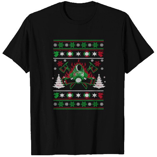 Christmas Firefighter T Shirts