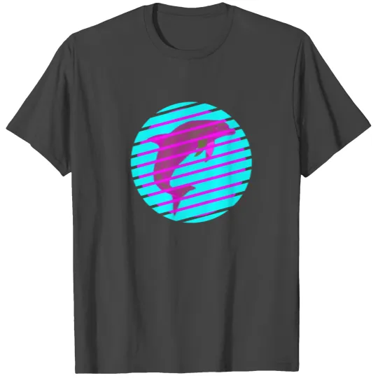 aesthetic vaporwave retro DOLPHIN 1990s kid otaku T Shirts