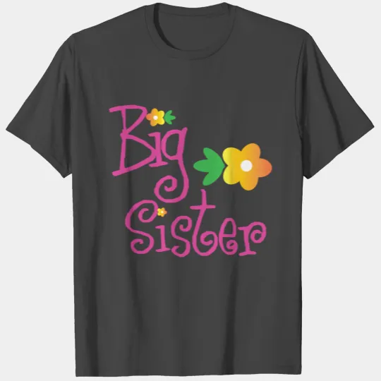 Big Brother Big Sister Big Sister Flowers T Shirts