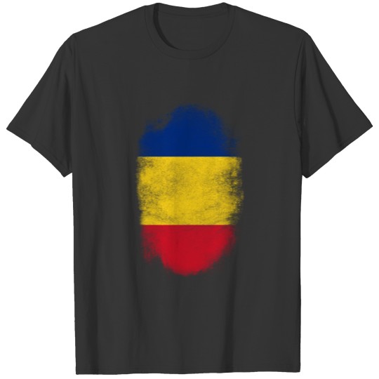 Romania Flag Souvenir - Distressed Romanian Design T-shirt