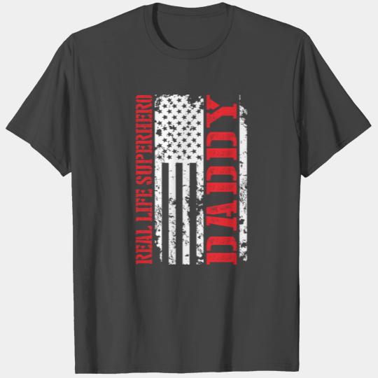 Real Life Superhero Daddy T Shirts Flag American