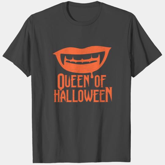 Queen of Halloween Vampire Bite Gift T Shirts