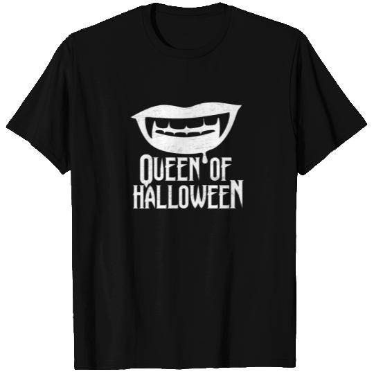 Queen of Halloween Vampire Bite Gift T Shirts