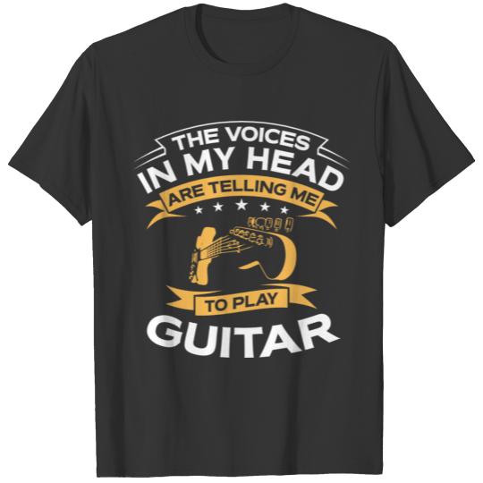 Funny Gift - The Voices In My Head Guitar T-shirt