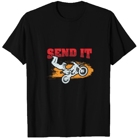 Motocross Dirt Bike Send It T Shirts