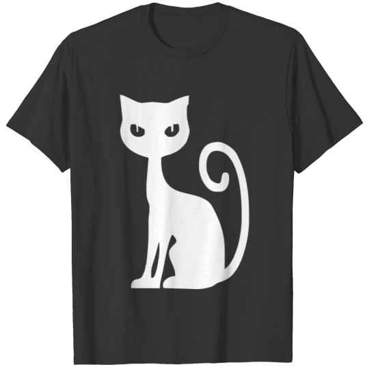 WHITE CAT funny T-shirt