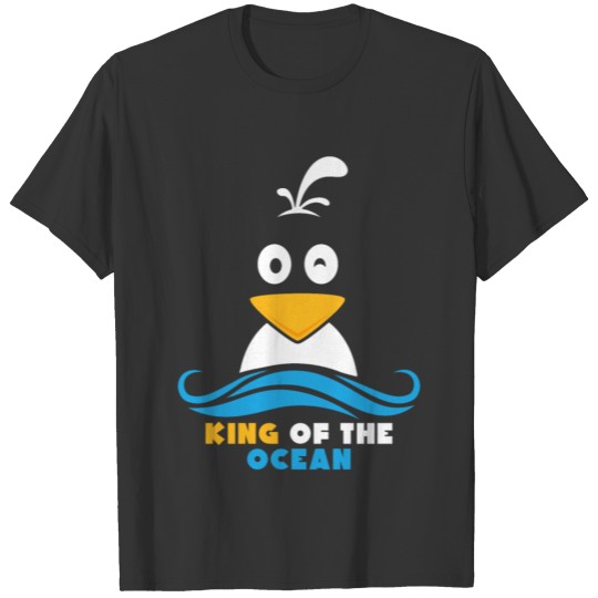 King of The Ocean kids funny bird seagull T-shirt