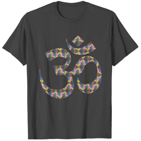 Prismatic Patterned Om Symbol T Shirts