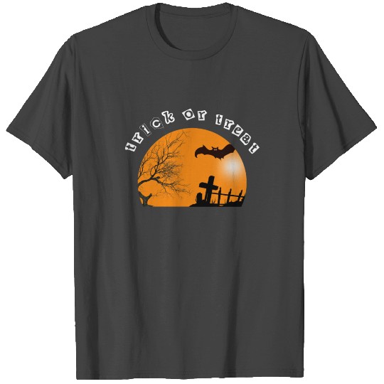 Halloween tree bat grave cat sparkle gift T Shirts