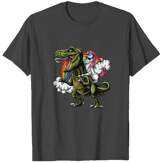 UNICORN RAINBOW T Shirts - DINOSAUR TREX T Shirts