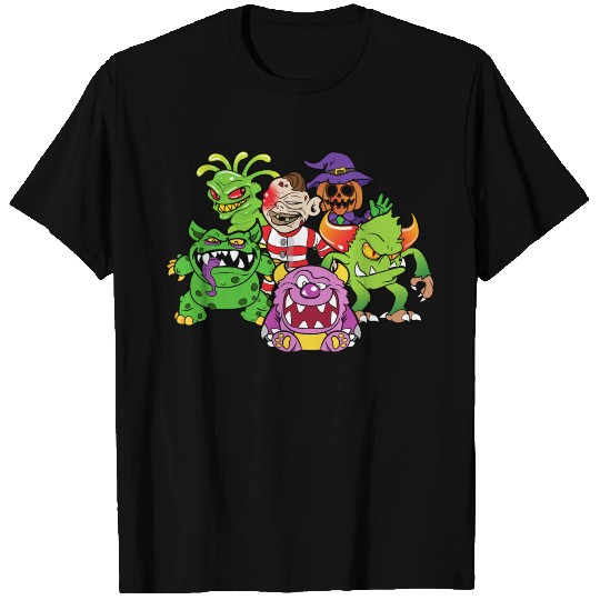 Halloween Monster Zombie Horror Skelett Skull Bone T Shirts