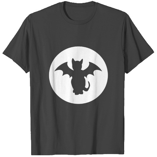 Funny Cat With Bat Wings T Shirts Halloween Gifts