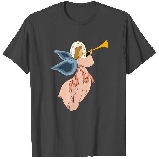 christmas angel wings trumpets holiday christmas t T Shirts