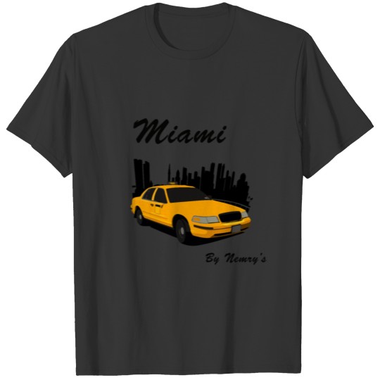 Miami Vintage Taxi, Retro-look Cab T Shirts