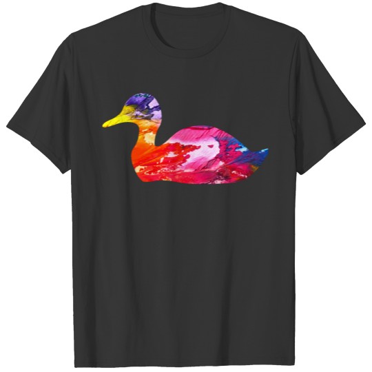 Cool Duck Abstract Art Painting Duck Lover T Shirts