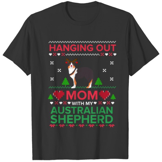 Australian Shepherd Ugly Christmas Sweater Xmas T Shirts