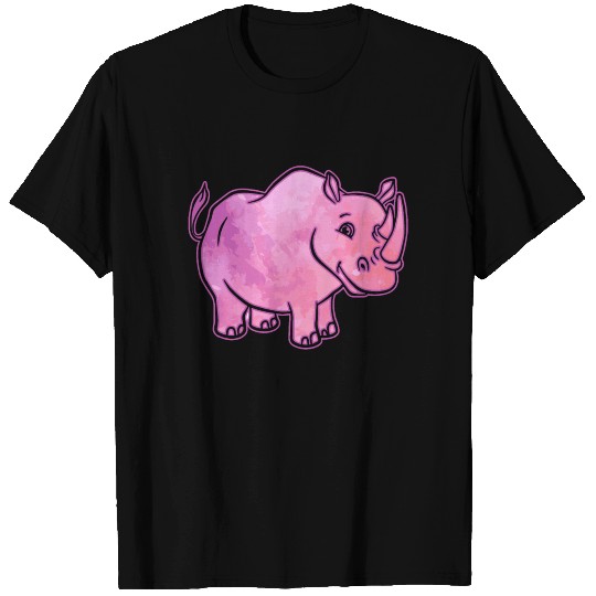 Rhinoceros Happy T Shirts